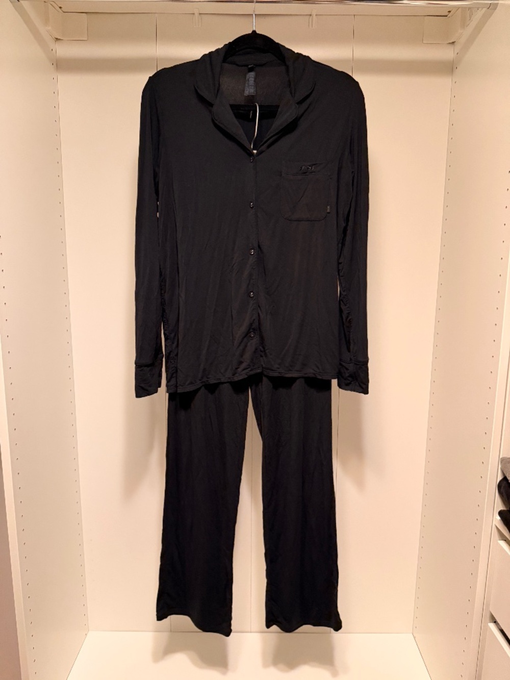 Skims black pj set
